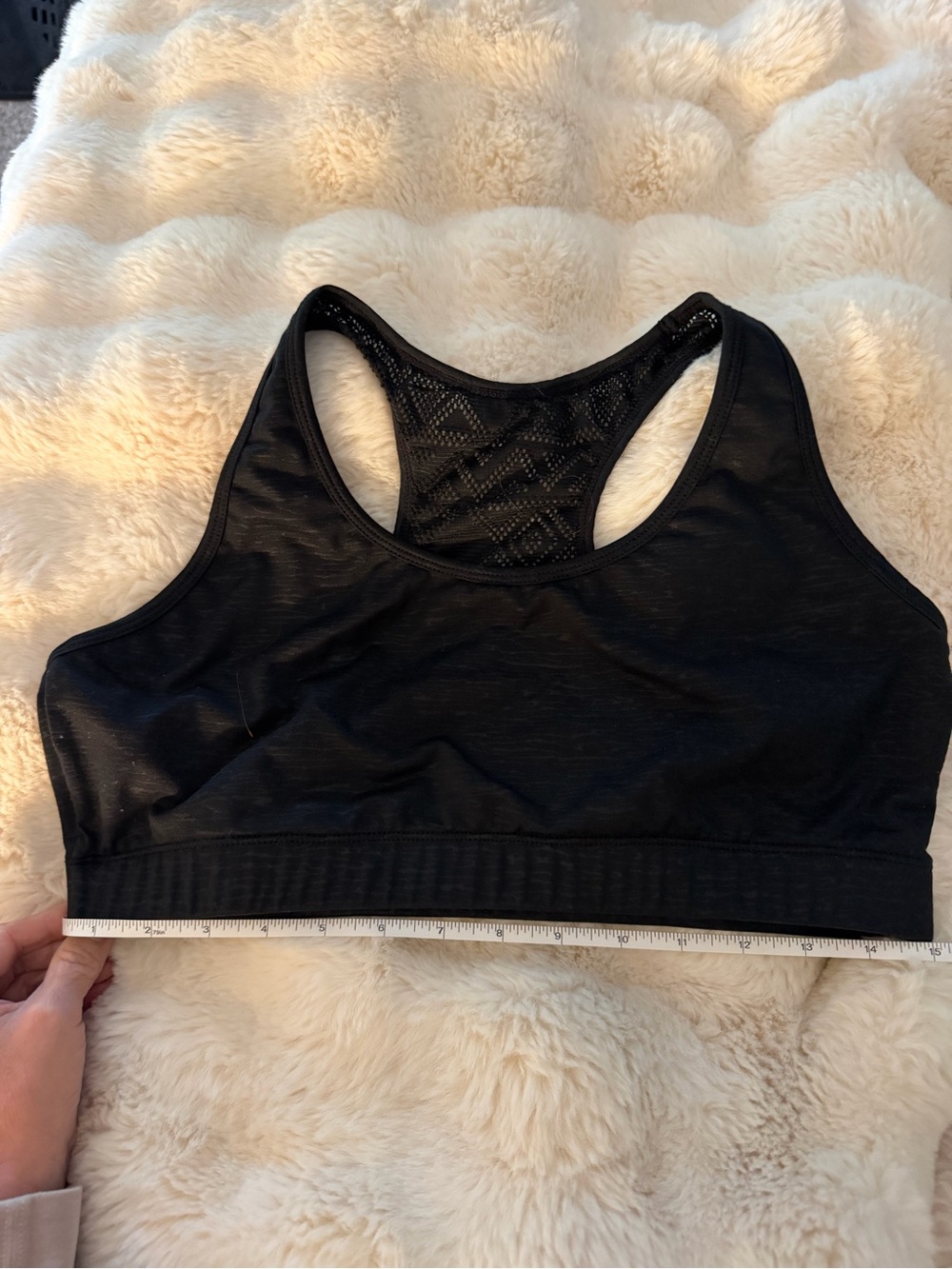 Black Racerback Sports Bra - Brand Unspecified